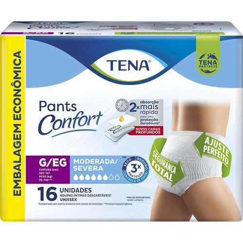 Roupa Íntima Tena Pants Confort G/EG 16 unidades