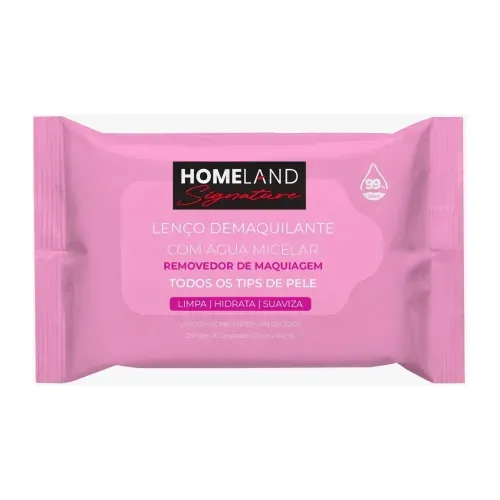Lenços Demaquilantes Homeland Sygnature 30 Unidades