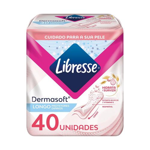 Protetor Diário Libresse Dermasoft Longo 40 unidades