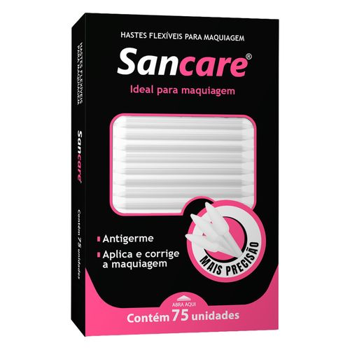 Hastes Flexíveis Sancare Para Maquiagem 75 Unidades