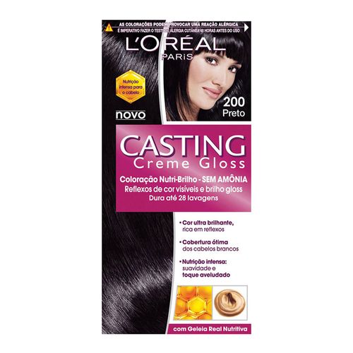 Coloração L'Oréal Casting Creme Gloss 200 Preto Sem Amônia