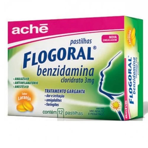 Flogoral Laranja Caixa 12 Pastilhas