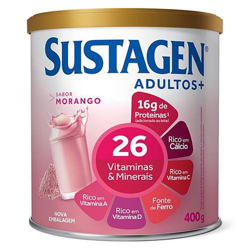 Sustagen Adultos Sabor Morango Lata 400g