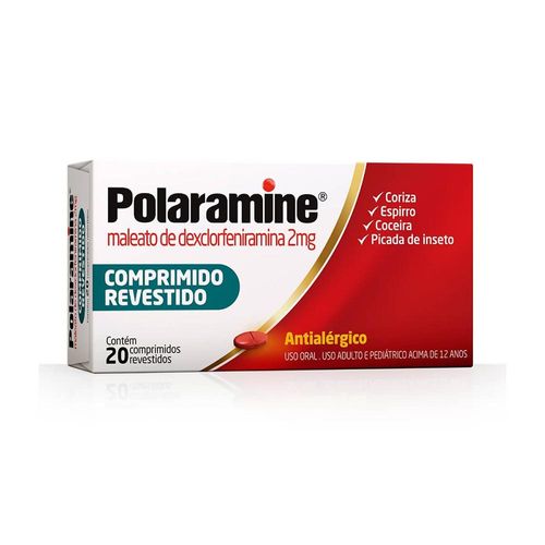 Polaramine 2mg Caixa 20 Comprimidos Revestidos