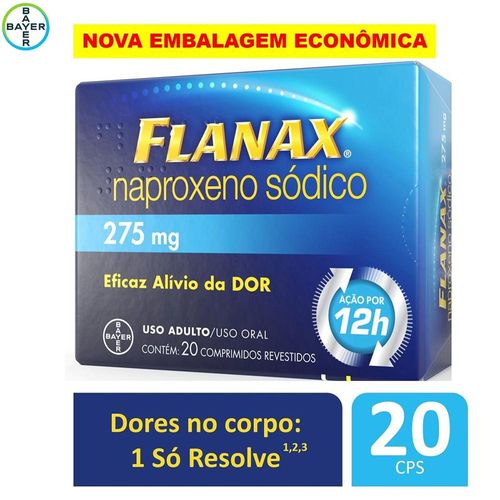 Flanax 275mg Caixa 20 Comprimidos Revestidos