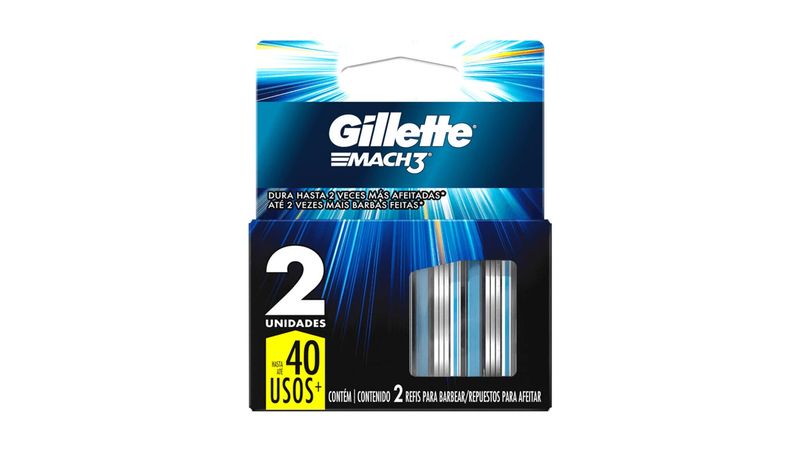 Carga-para-Aparelho-de-Barbear-Gillette-Mach3-2-Unidades