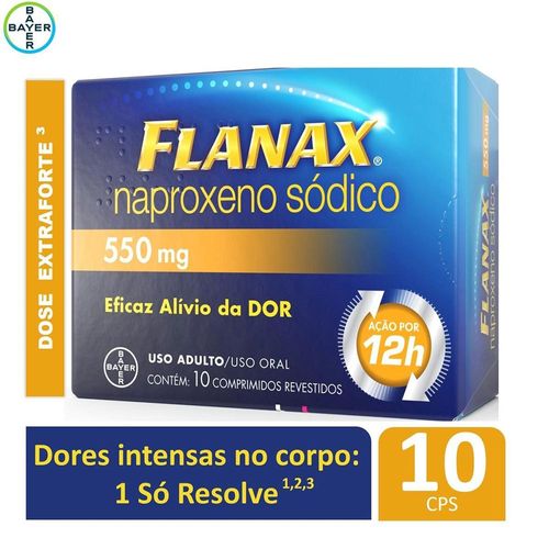 Flanax 550mg Caixa 10 Comprimidos Revestidos