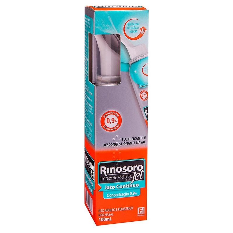 Rinosoro-Jet-0,9%-Spray-Aerossol-Nasal-Frasco-100ml