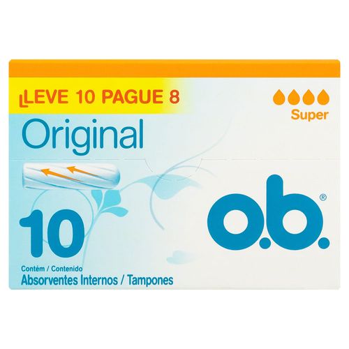 Absorvente Interno OB Pro Comfort Super Leve 10 Pague 8 Unidades