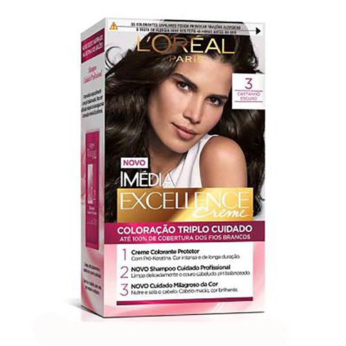 Tintura L'Oréal Imédia 3 Castanho Escuro