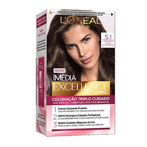 Tintura L'Oréal Imédia 5.1 Castanho Claro Acinzentado
