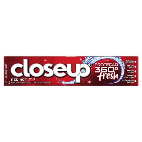Creme Dental Closeup 306º Fresh Red Hot 90g