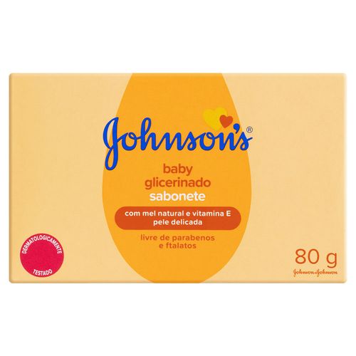 Sabonete Infantil Johnsons Baby Glicerinado Barra 80g