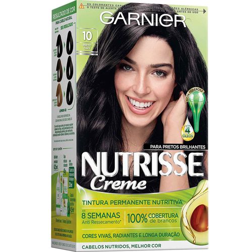 Tintura Garnier Nutrisse 10 Preto Onix