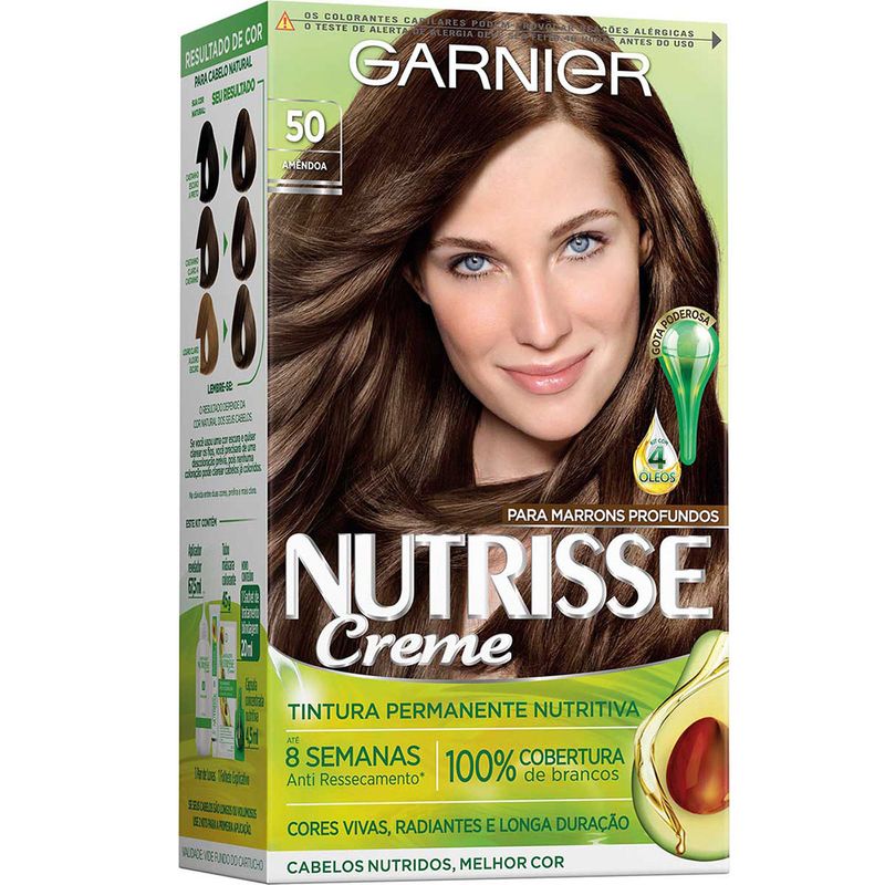Tintura-Garnier-Nutrisse-50-Amêndoa-Castanho-Claro