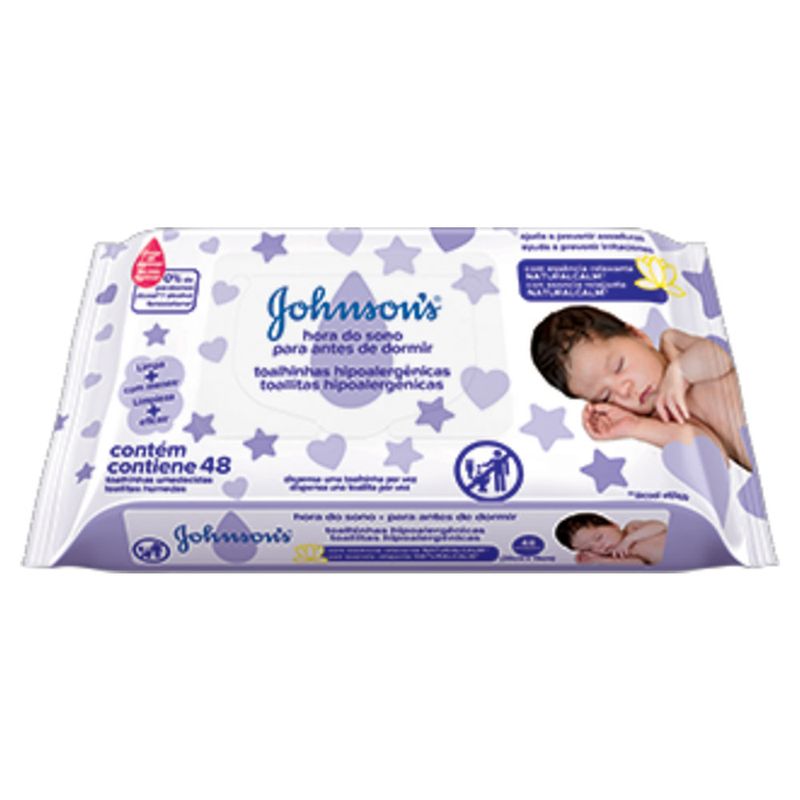 Toalhinhas-Umedecidas-Johnsons-Baby-Hora-do-Sono-48-Unidades