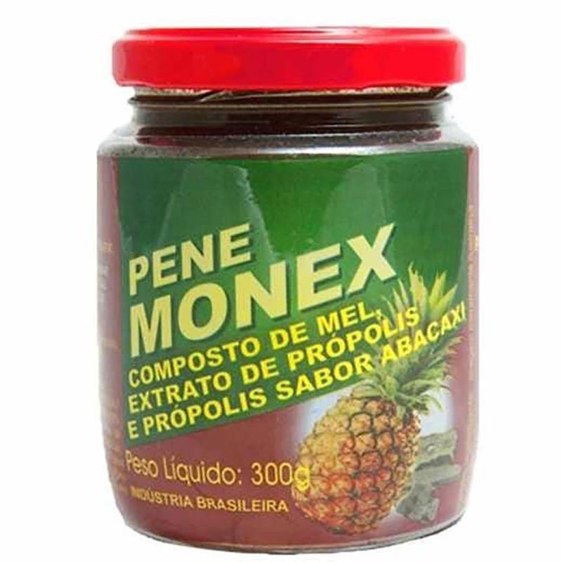 Penemonex-Composto-de-Mel-e-Extrato-de-Própolis-Sabor-Abacaxi-Pote-300g