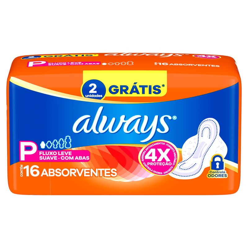 Absorvente-Always-Super-Proteção-Suave-Abas-16-Unidades-+-2-Unidades