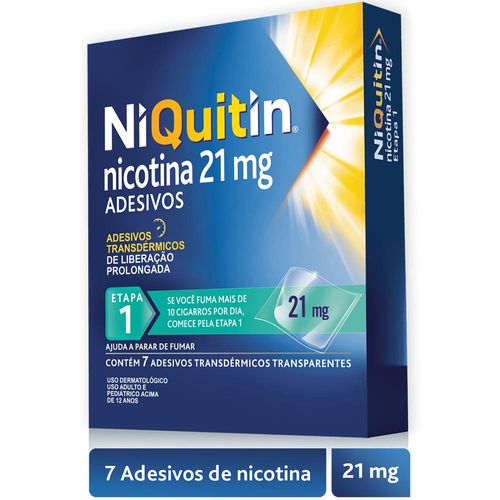 Niquitin 21mg Caixa 7 Adesivos Transdérmicos
