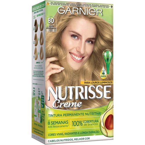 Tintura Garnier Nutrisse 80 Louro Pátria Amada