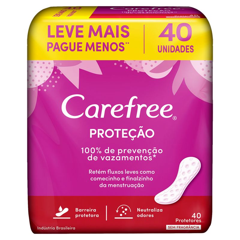 Protetor-Diário-Carefree-Proteção-sem-Perfume-40-Unidades