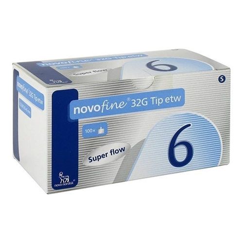 Agulha Novofine Caneta 30 x 6 Caixa 100 Unidades