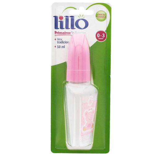Mamadeira Lillo Miniform Primeiros Passos Rosa 50ml
