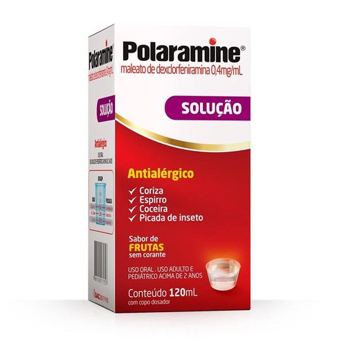 Polaramine 0,4mg/ml Solução Oral Frasco 120ml + Copo Dosador