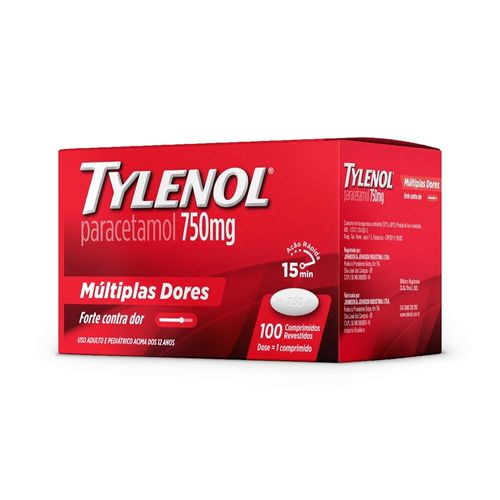 Tylenol 750mg Blíster 4 Comprimidos Revestidos