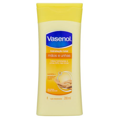 Locão Hidratante Vasenol Total Mãos e Unhas Frasco 200ml