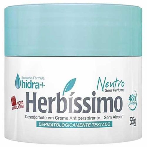 Desodorante Herbíssimo Creme Neutro Pote 55g