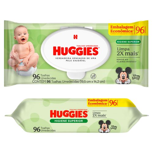 Toalhinhas Umedecidas Huggies Classic 96 Unidades