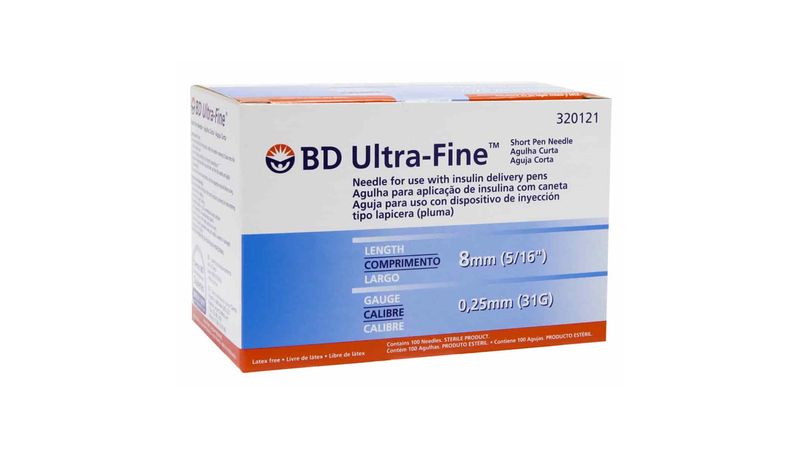 Agulha-BD-Caneta-8mm-Caixa-100-Unidades