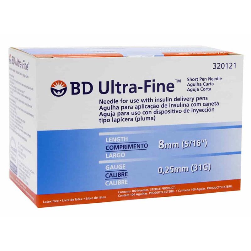 Agulha-BD-Caneta-8mm-Caixa-100-Unidades