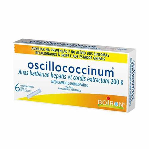 Oscillococcinum 200K 6 Tubos com 1g de Glóbulos