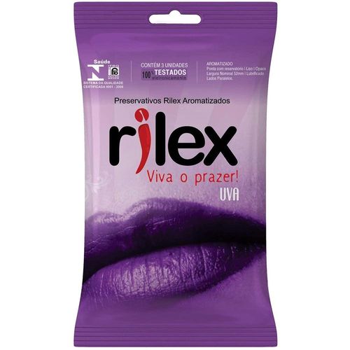 Preservativo Rilex Uva 3 Unidades