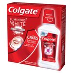 Kit-Creme-Dental-Colgate-Luminous-White-para-Clareamento-Brilliant-Mint-70g-Promo-Grátis-1-Enxaguant