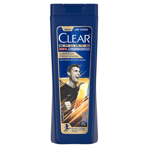 Shampoo Clear Men Anticaspa Limpeza Profunda Frasco 200ml