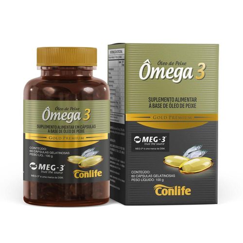Ômega 3 1000mg Conlife 60 Cápsulas