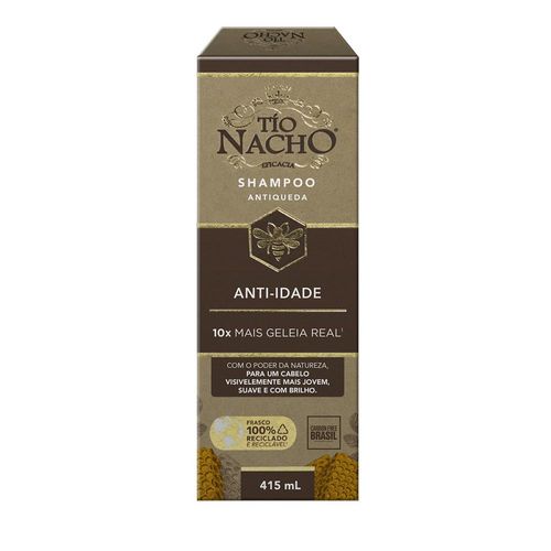 Shampoo Tio Nacho Antiqueda e Anti-idade Frasco 415ml