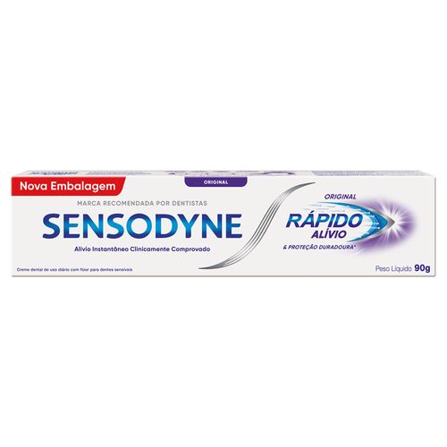 Creme Dental Sensodyne Rápido Alívio para Dentes Sensíveis 90g