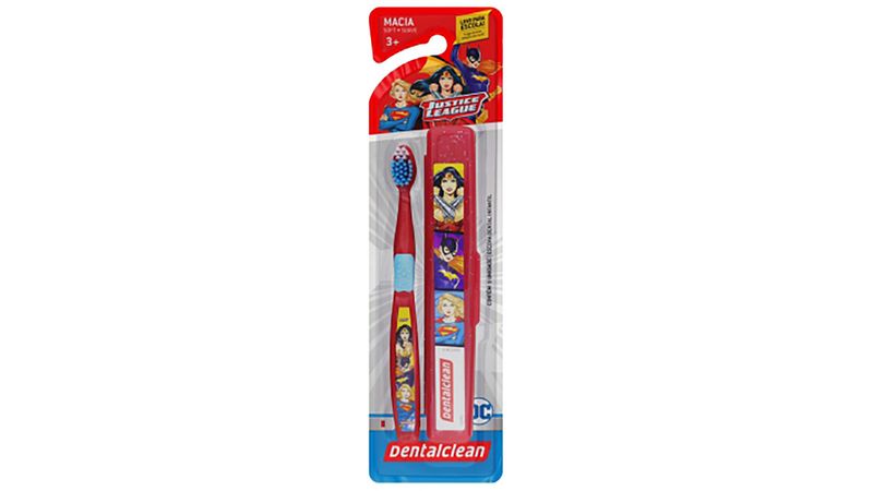 Escova-Dental-Infantil-Dentalclean-Herois-Macia-+-Estojo