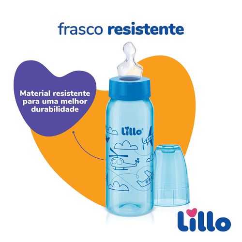 Mamadeira Lillo 240ml Azul Ortodôntica Ref 614121
