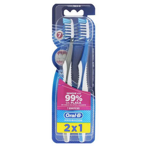 Escova Dental Oral-B Pro Saúde 7 Benefícios Macia 2 Unidades