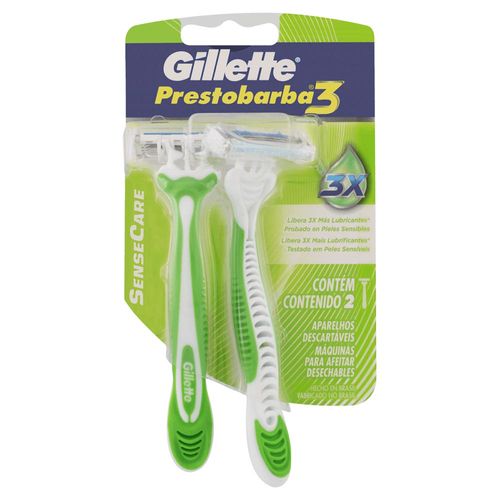 Aparelho de Barbear Descartável Gillette Prestobarba3 Sensitive 2 Unidades