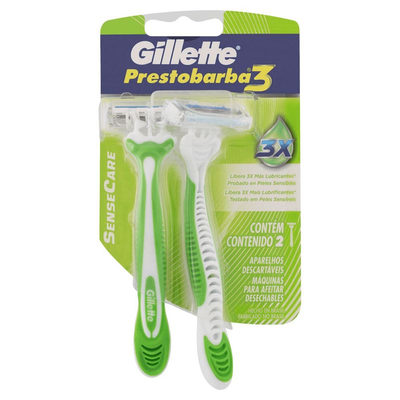 Aparelho-de-Barbear-Descartável-Gillette-Prestobarba3-Sensitive-2-Unidades