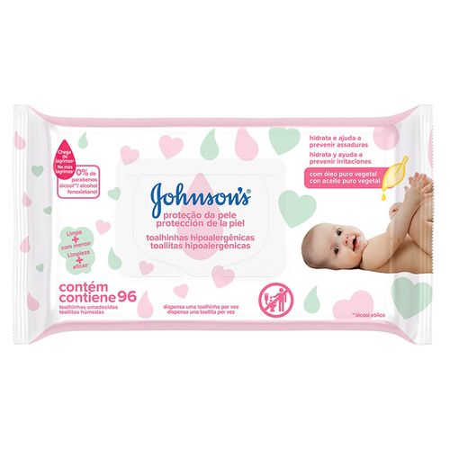 Toalhinhas Umedecidas Johnsons Baby Extra Cuidado 96 Unidades