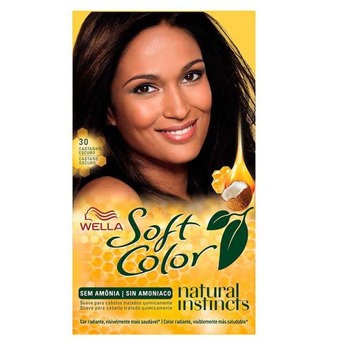 Coloração Wella Soft Color 30 Castanho Escuro sem Amônia