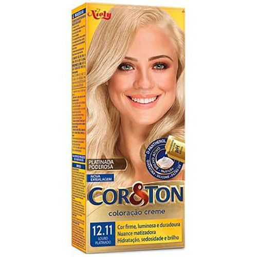 Tintura Cor & Ton Kit Básico 12.11 Louro Platinado