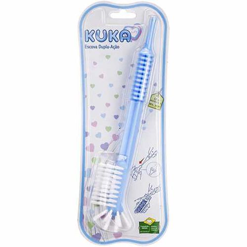 Escova para Mamadeira Kuka Dupla Ação Azul